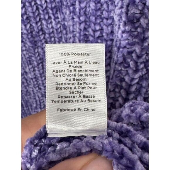 EUC Talbots Womens XL Purple Chenille Sweater XL - Picture 6 of 7